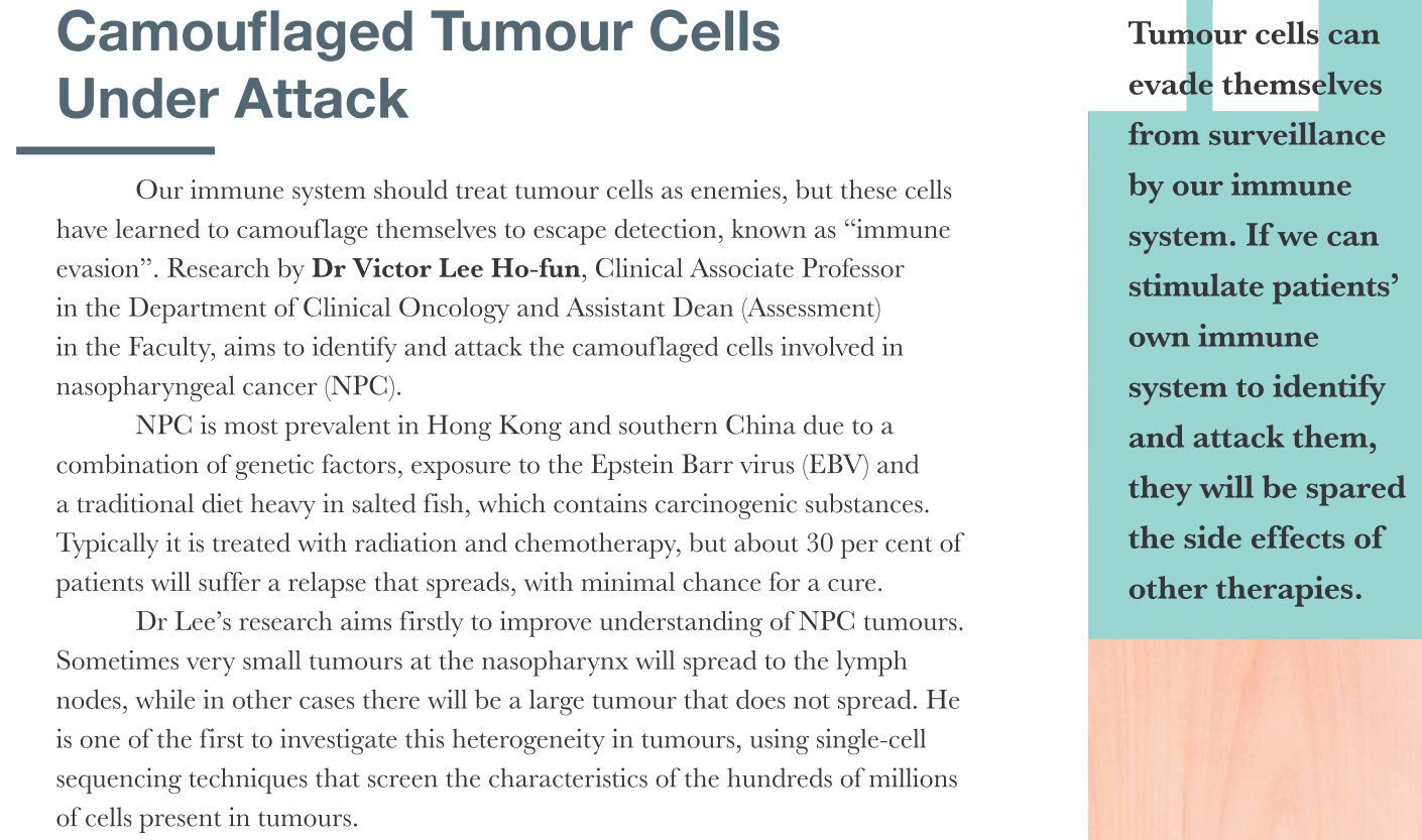 Dr. Victor Lee: Camouflaged Tumour Cells Under Attack